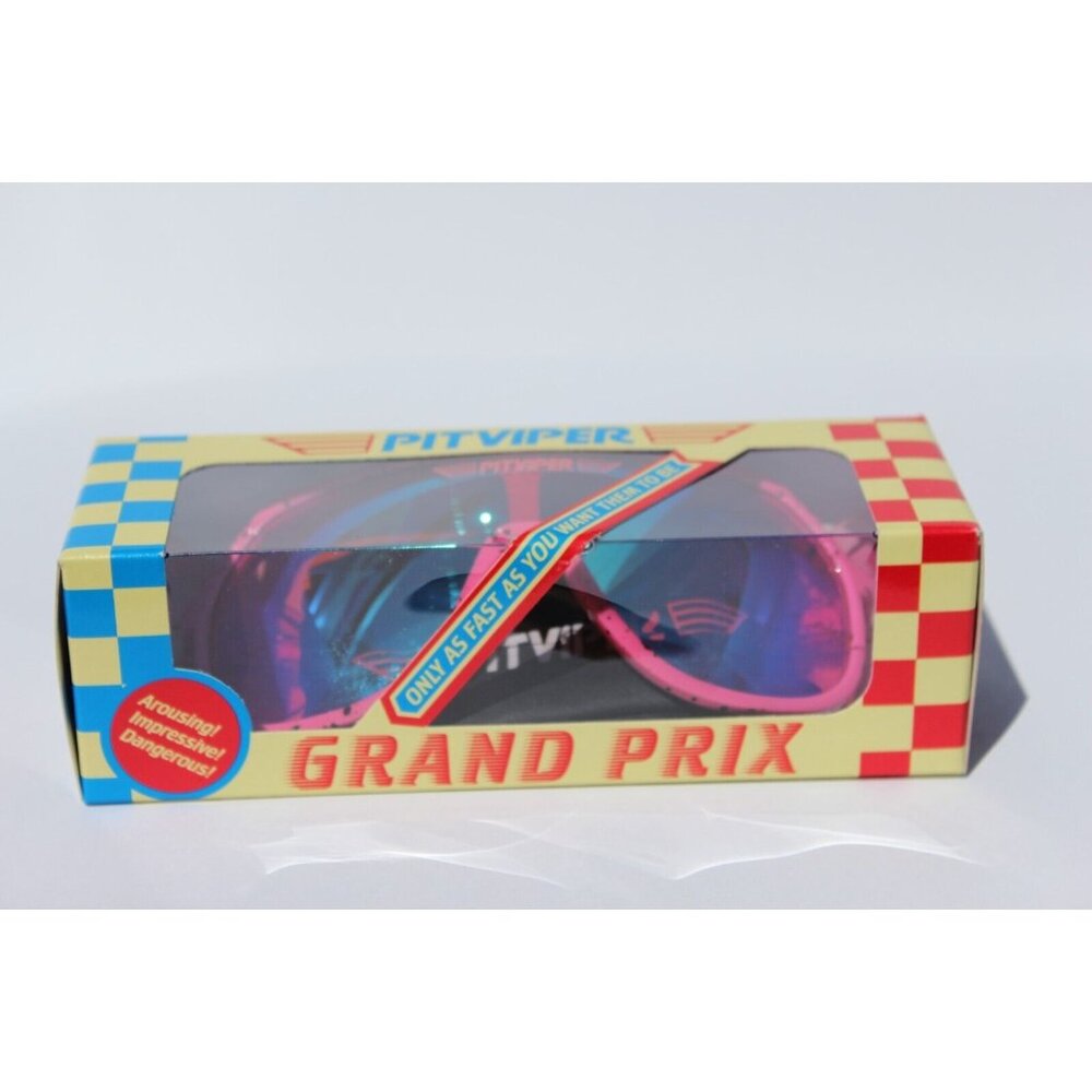 PIT VIPER The Crawdaddy Climax Grand Prix Sunglasses Pink/Blue NEW - Picture 7 of 8